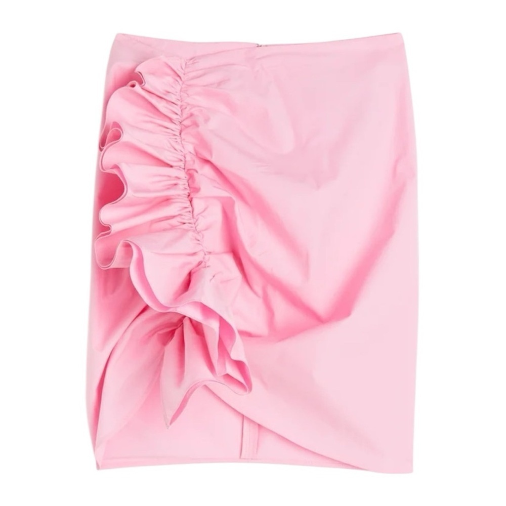 ❤️ H&M DRAPED FLOUNCE-DETAIL SKIRT Skirt Size 10